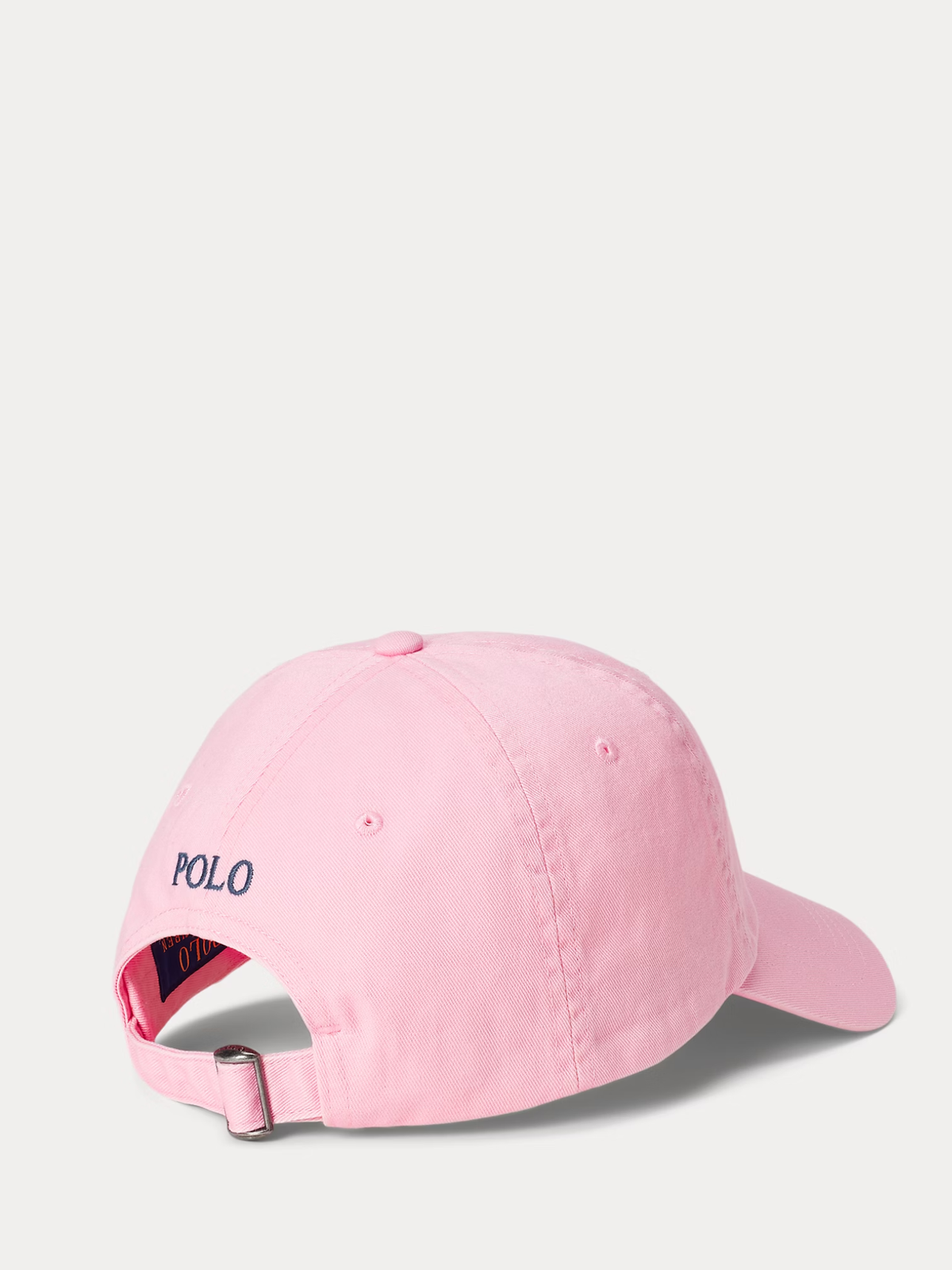 RALPH LAUREN Cotton Chino Baseball Cap Carmel Pink /Blue