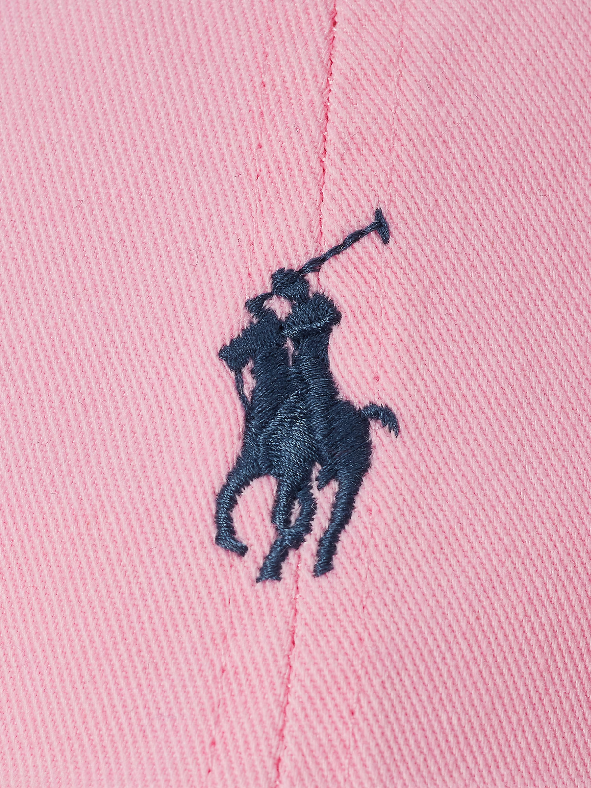 RALPH LAUREN Cotton Chino Baseball Cap Carmel Pink /Blue
