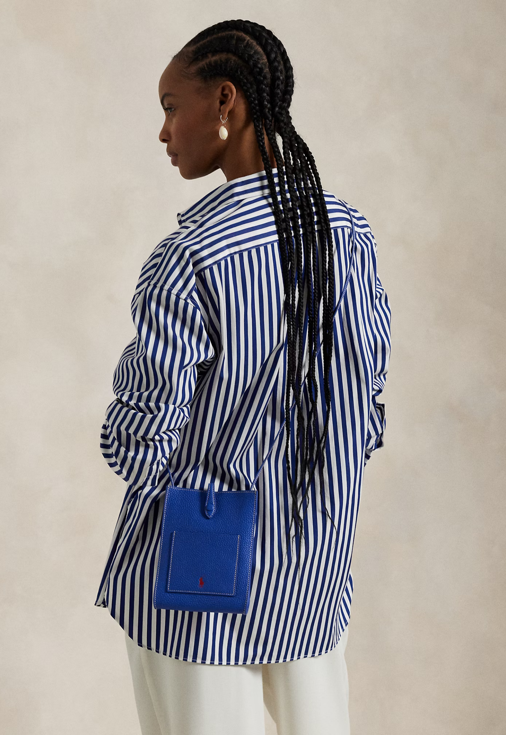 RALPH LAUREN WOMENS Polo Play Leather Pocket Crossbody Jellyfish