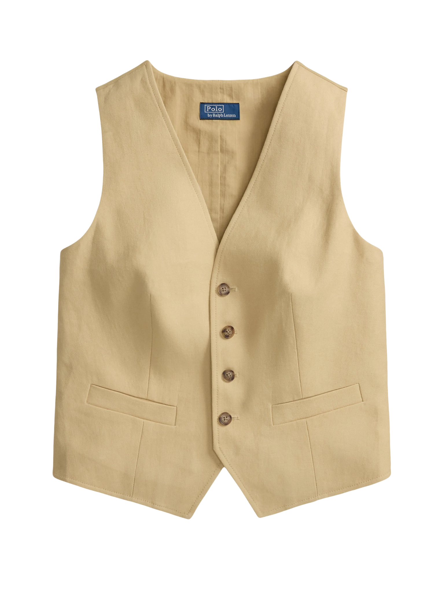 RALPH LAUREN WOMEN Hemp Vest Dune Tan